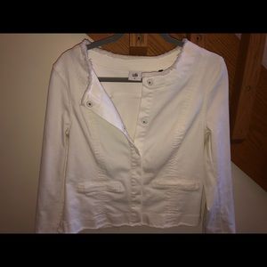 Cabi white denim jacket